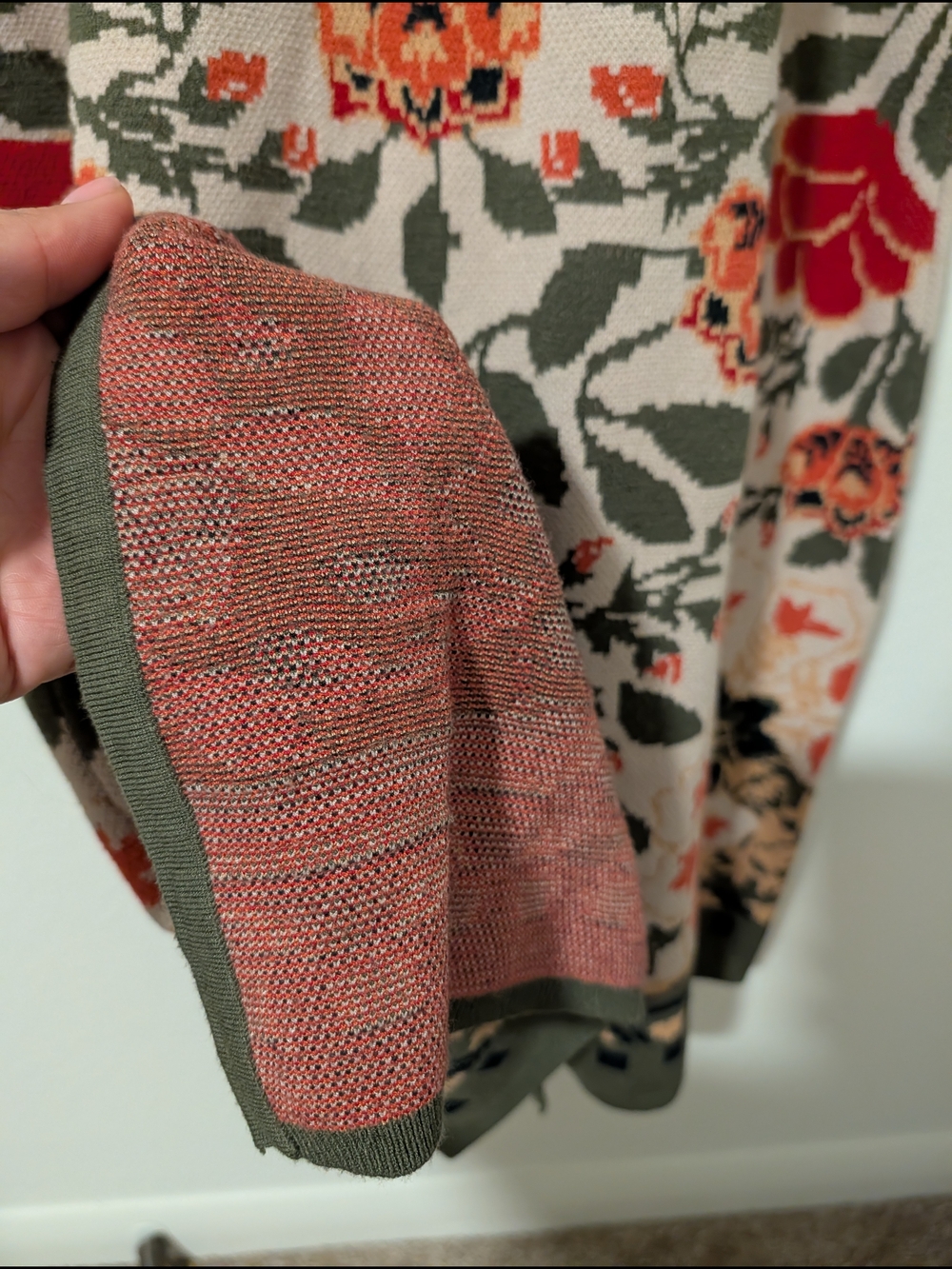 Farm Rio Garden Tapestry Floral Knit Midi Dress Size L - Picture 10 of 10